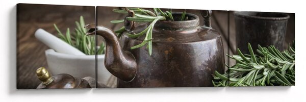 Obraz - Konvička s rozmarýnem (170x50 cm)