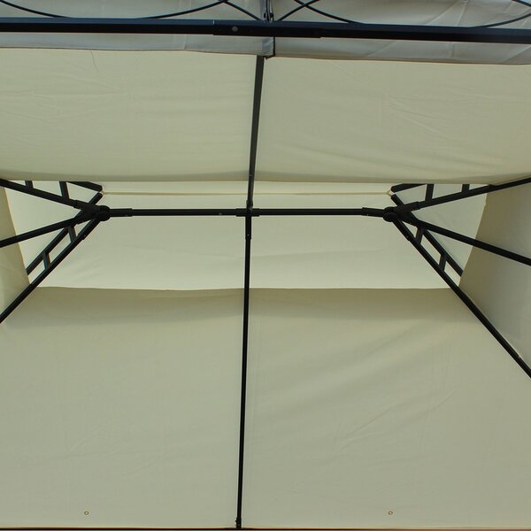 Outsunny Luxusní Pavilion Zahradní Altán Party Stan Marquee Pagoda 3x4m Krémová | Aosom