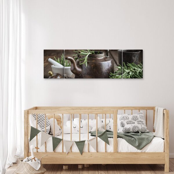 Obraz - Konvička s rozmarýnem (170x50 cm)