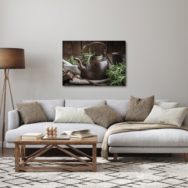 Obraz - Konvička s rozmarýnem (70x50 cm)