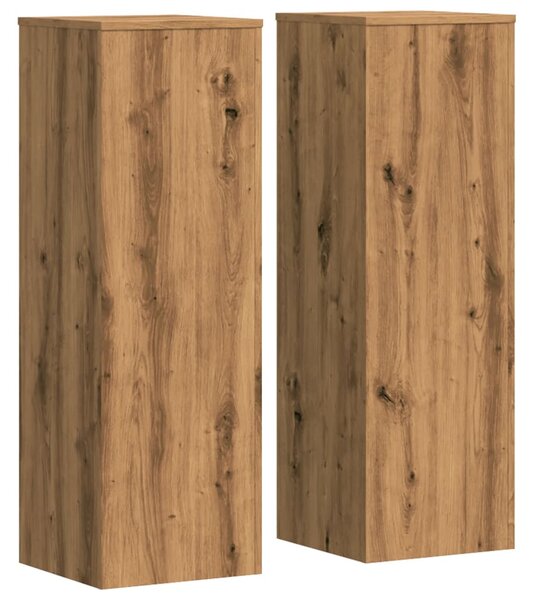 Stojan na rostliny 2 ks Dub 33 x 33 x 100 cm Kompozitní dřevo 3307890