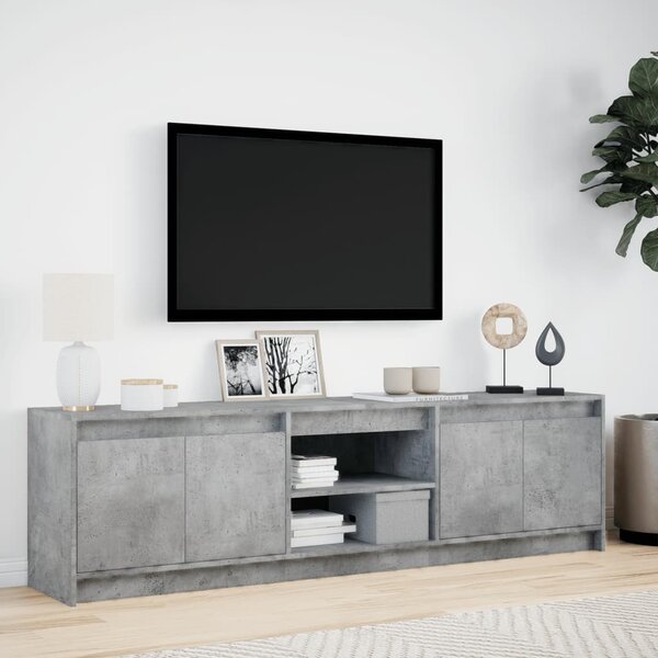 TV skříňka s LED betonově šedá 180x34x50 cm kompozitní dřevo 3307915
