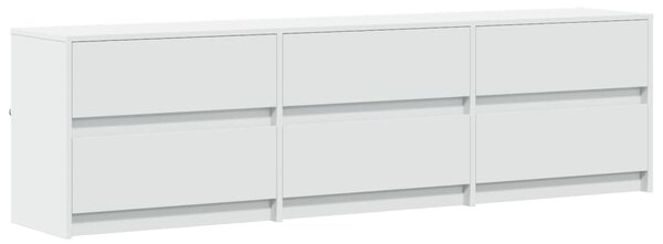 TV skříňka s LED bílá 180 x 34 x 50 cm kompozitní dřevo 3307926