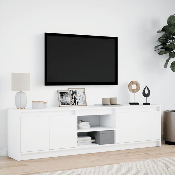 TV skříňka s LED bílá 180 x 34 x 50 cm kompozitní dřevo 3307912