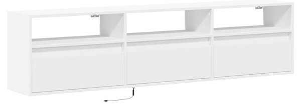 Nástěnná TV skříňka s LED bílá 180 x 31 x 45 cm 3307940