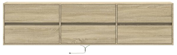 Nástěnná TV skříňka s LED dub sonoma 180 x 31 x 45 cm 3307935