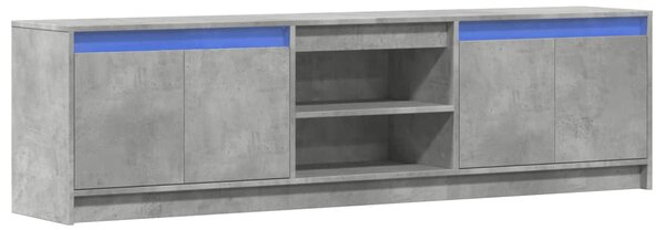 TV skříňka s LED betonově šedá 180x34x50 cm kompozitní dřevo 3307915