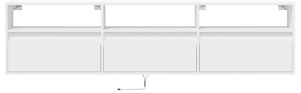 Nástěnná TV skříňka s LED bílá 180 x 31 x 45 cm 3307940