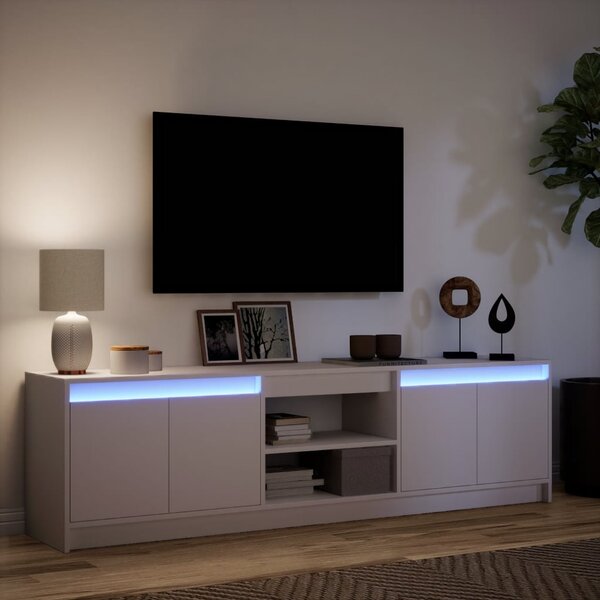 TV skříňka s LED bílá 180 x 34 x 50 cm kompozitní dřevo 3307912