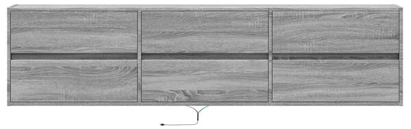 Nástěnná TV skříňka s LED šedá sonoma 180 x 31 x 45 cm 3307938