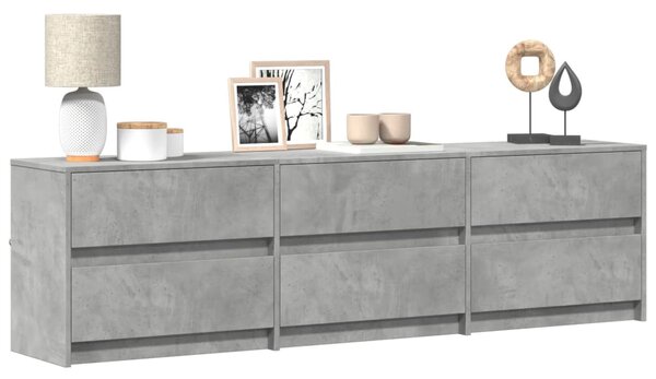 TV skříňka s LED betonově šedá 180x34x50 cm kompozitní dřevo 3307929