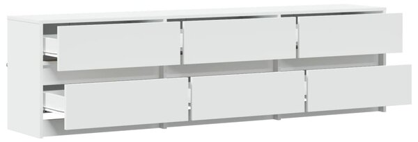 TV skříňka s LED bílá 180 x 34 x 50 cm kompozitní dřevo 3307926