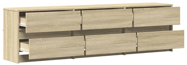 TV skříňka s LED dub sonoma 180 x 34 x 50 cm kompozitní dřevo 3307928