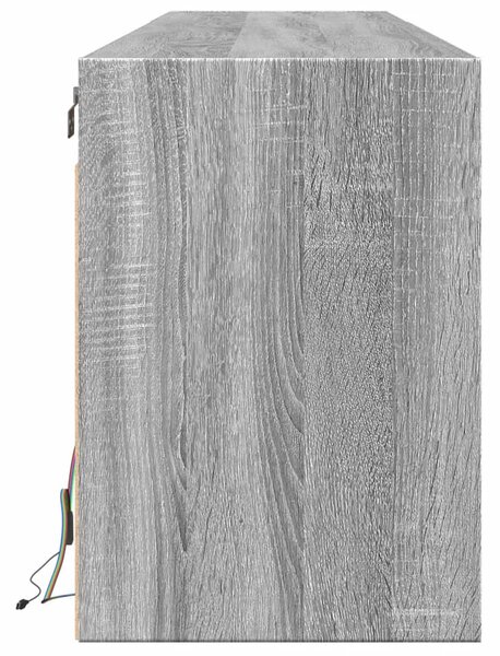 Nástěnná TV skříňka s LED šedá sonoma 180 x 31 x 45 cm 3307938