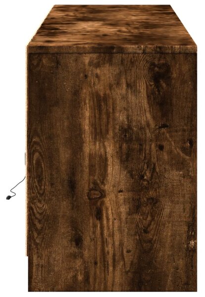 TV skříňka s LED kouřový dub 180 x 34 x 50 cm kompozitní dřevo 3307916