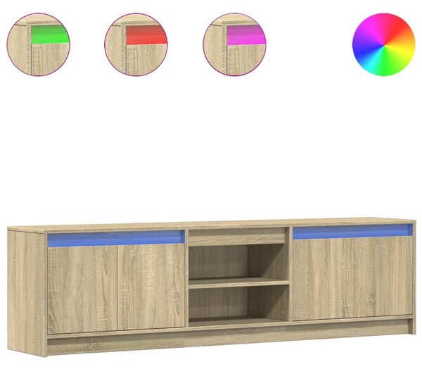 TV skříňka s LED dub sonoma 180 x 34 x 50 cm kompozitní dřevo 3307914