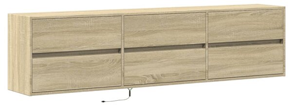 Nástěnná TV skříňka s LED dub sonoma 180 x 31 x 45 cm 3307935