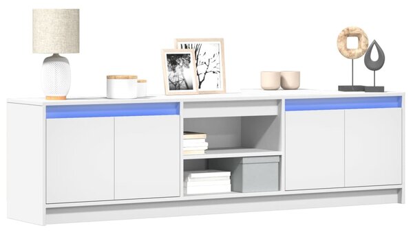 TV skříňka s LED bílá 180 x 34 x 50 cm kompozitní dřevo 3307912