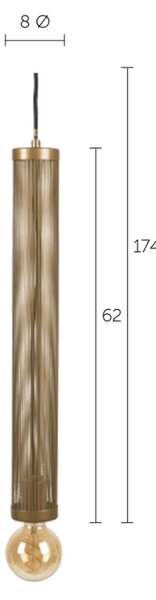 Zlaté kovové závěsné světlo Bold Monkey Sweet Mesh 8 cm