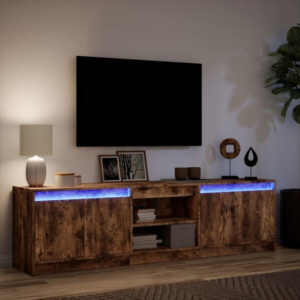 TV skříňka s LED kouřový dub 180 x 34 x 50 cm kompozitní dřevo 3307916