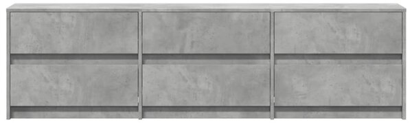 TV skříňka s LED betonově šedá 180x34x50 cm kompozitní dřevo 3307929