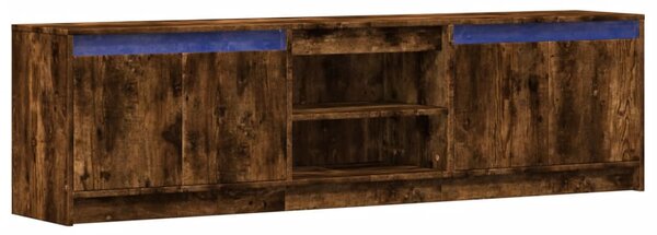 TV skříňka s LED kouřový dub 180 x 34 x 50 cm kompozitní dřevo 3307916