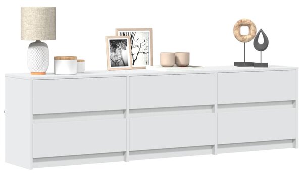 TV skříňka s LED bílá 180 x 34 x 50 cm kompozitní dřevo 3307926