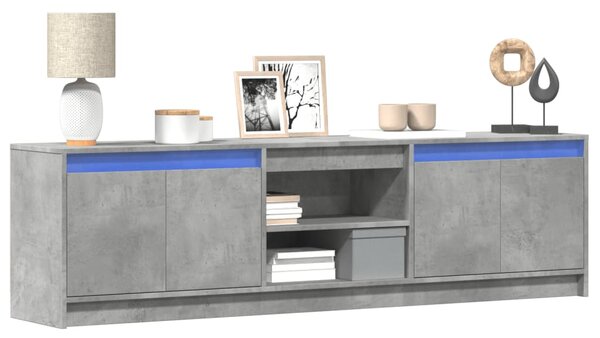 TV skříňka s LED betonově šedá 180x34x50 cm kompozitní dřevo 3307915
