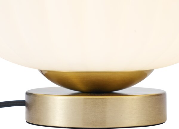 Designová stolní lampa mosazná s opálovým sklem - Mochi