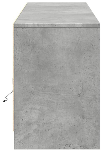 TV skříňka s LED betonově šedá 180x34x50 cm kompozitní dřevo 3307915