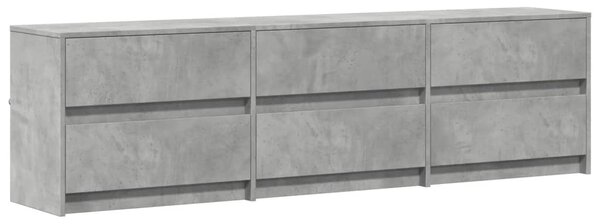 TV skříňka s LED betonově šedá 180x34x50 cm kompozitní dřevo 3307929