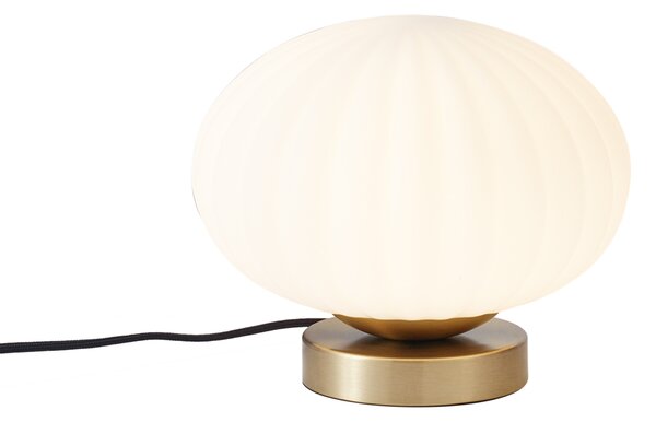 Designová stolní lampa mosazná s opálovým sklem - Mochi