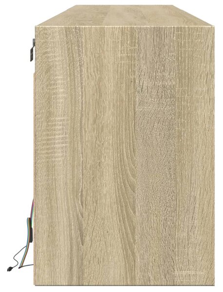 Nástěnná TV skříňka s LED dub sonoma 180 x 31 x 45 cm 3307935