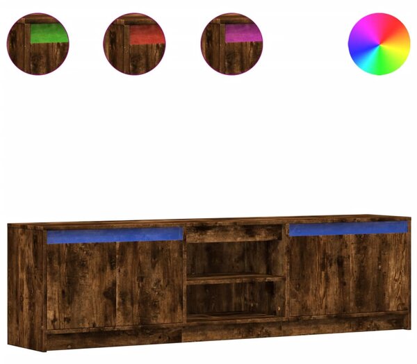 TV skříňka s LED kouřový dub 180 x 34 x 50 cm kompozitní dřevo 3307916