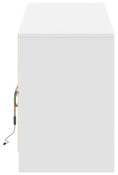 TV skříňka s LED bílá 180 x 34 x 50 cm kompozitní dřevo 3307926