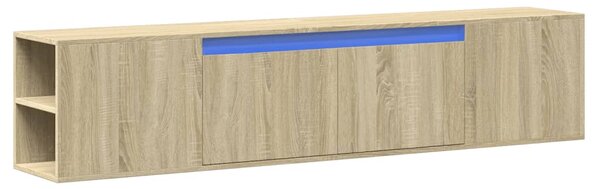Nástěnná TV skříňka s LED dub sonoma 180 x 31 x 39,5 cm 3307956