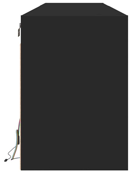 Nástěnná TV skříňka s LED svítidlem černá 180 x 31 x 45 cm 3307941