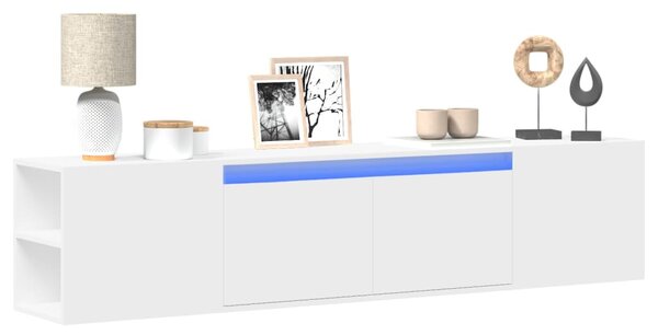 Nástěnná TV skříňka s LED bílá 180 x 31 x 39,5 cm 3307954