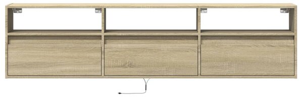 Nástěnná TV skříňka s LED dub sonoma 180 x 31 x 45 cm 3307942