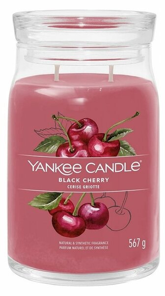 Yankee Candle vonná svíčka Signature ve skle velká Black Cherry, 567 g