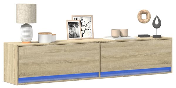 Nástěnná TV skříňka s LED dub sonoma 180 x 31 x 38 cm 3307949