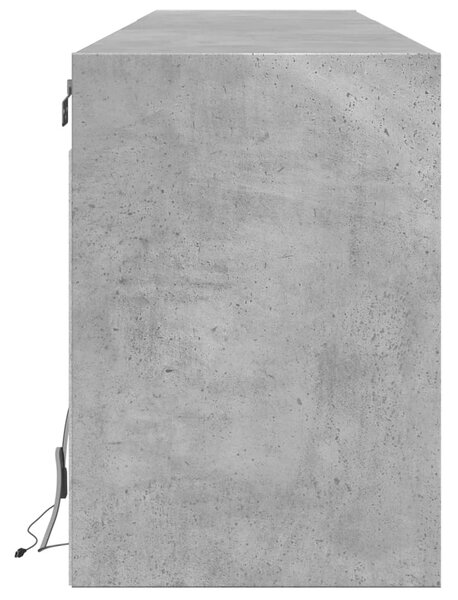 Nástěnná TV skříňka s LED betonově šedá 180 x 31 x 45 cm 3307943