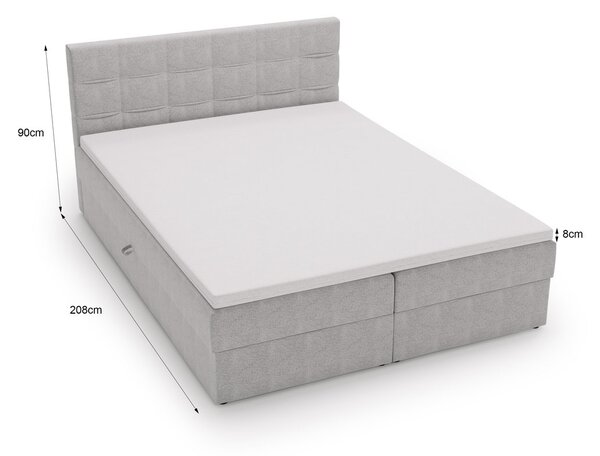 Čalouněná postel 160x200 ELSIE 2 s úložným prostorem - mátová