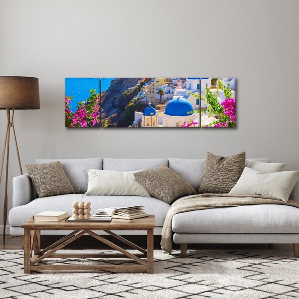 Obraz - Santorini, Řecko (170x50 cm)
