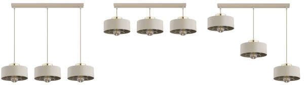 Brilagi - Lustr na lanku SPRING 3xE27/60W/230V béžová/zlatá