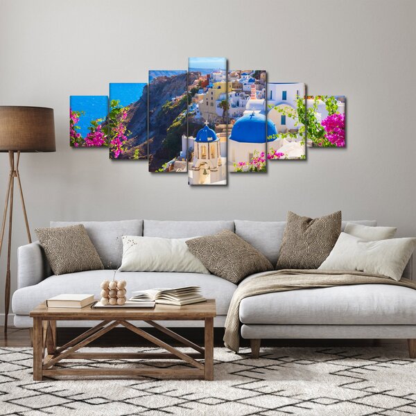 Obraz - Santorini, Řecko (210x100 cm)