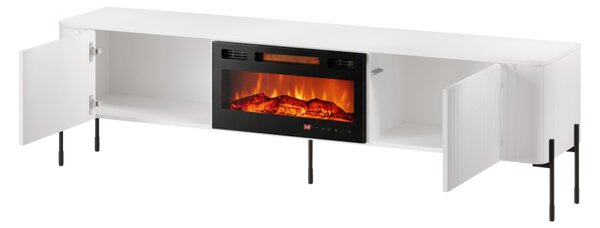 TV stolek/skříňka s krbem Wompor 190 EF, Barva: černá 5903211543814