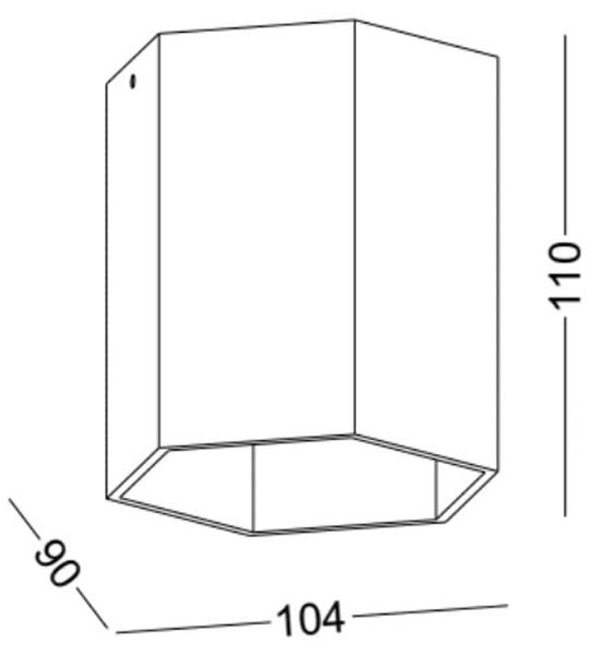 Hexagon 1 GU10 přisazené svítidlo Bílá