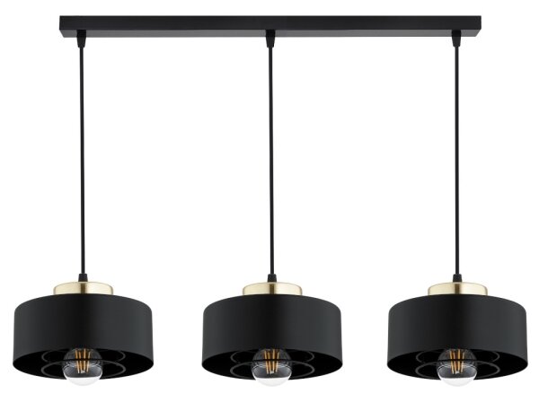 Brilagi - Lustr na lanku SPRING 3xE27/60W/230V černá/zlatá