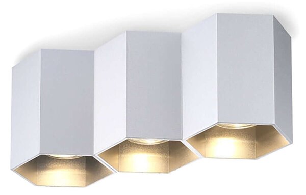 Hexagon 3 GU10 přisazené svítidlo Černá
